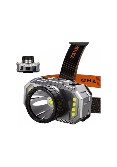 Ps-010 800 Lümen Şarj Göstergeli Cob Led Usb'li Şarjlı Kafa Lambası Renkli