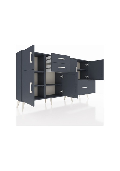 Arges Konsol 5 Raflı 3 Çekmeceli 5 Kapaklı 176x30x99 Antrasit-antrasit Antrasit - Antrasit Arges Konsol 5 Raflı 3 Çekmeceli 5 Kapaklı 176x30x99 Antrasit-antrasit Antrasit - Antrasit