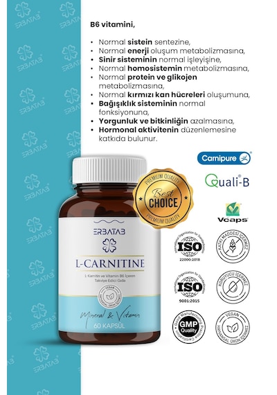 Erbatab L-Karnitin 60 Kapsül
