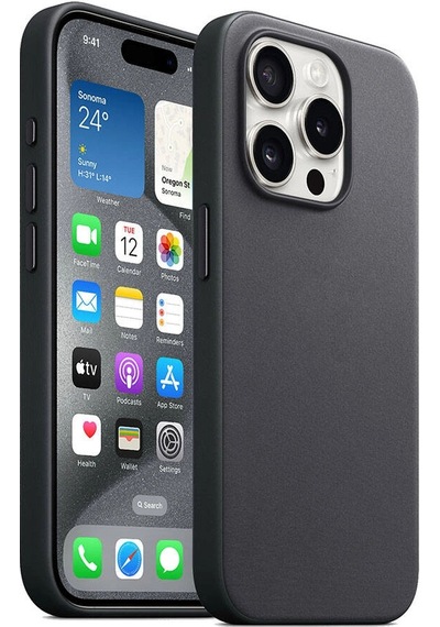 Apple, Uyumlu iPhone 15 Pro Kılıf Zore M-safe Şarj Özellikli Mikro Fiber Optimal Kapak