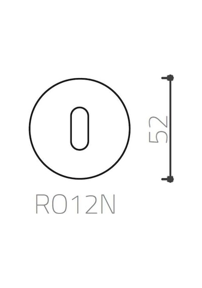 System Yuvarlak Oda Kapı Rozeti Nikel Saten Ro12n Nbm
