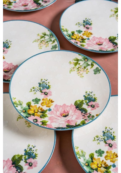 Spring 6 Parça Porselen Pasta Seti 19 Cm Diğer