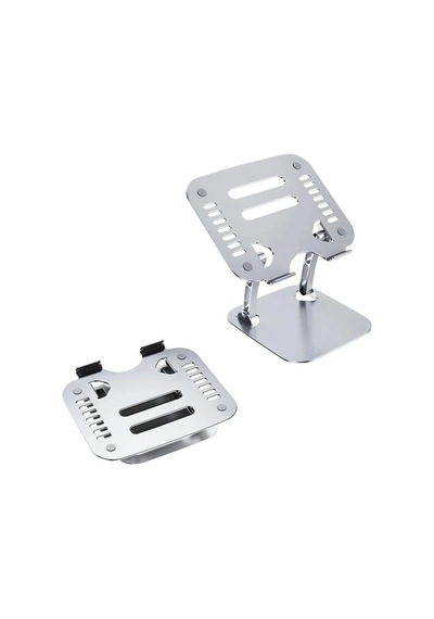 Ally T602 Ayarlanabilir Katlanır Isı Havalandırmalı Alüminyum Laptop Standı- 5775 Renk: Gümüş