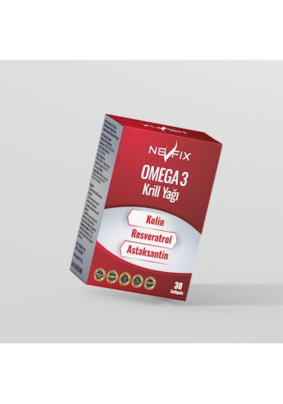 Nevfix Krill Oil Omega3 Kolin Resveratrol Astaksantin 2x30 Softgel