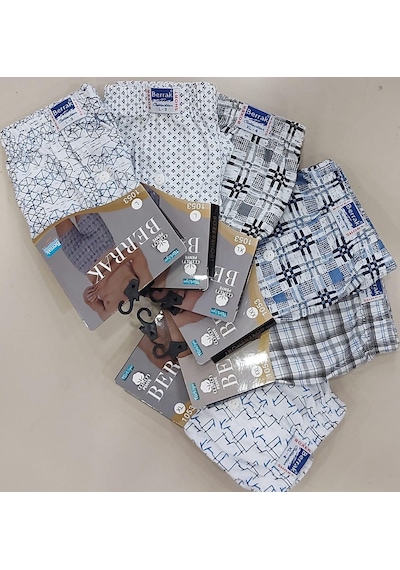 Berrak 1053 Erkek Desenli Boxer Şort 6 Adet 001