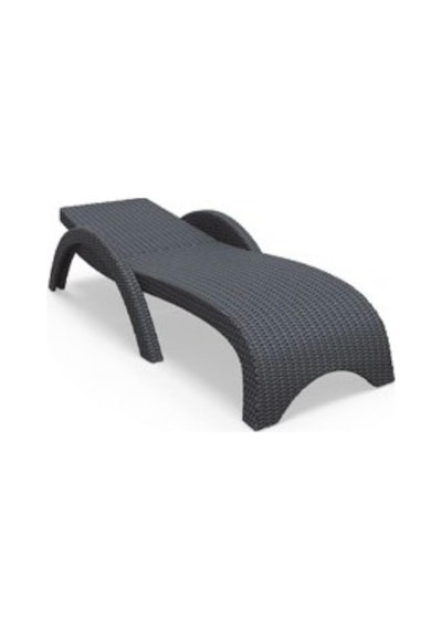 Omnipazar Trk-860 Siesta Fiji Bej Minderli Rattan Desenli Ayarlanabilir Lüks Şezlong Koyu Gri Koyu Gri