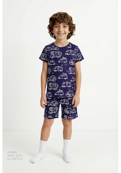Penti Mint Yeşili Erkek Çocuk Adventure Await Pamuklu 2'li Pijama Takımı