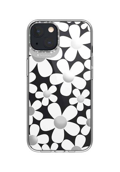 Apple Uyumlu iPhone 13 Kılıf Çift Imd Baskılı Lisanslı Switcheasy Artist Fleur Kapak Renksiz