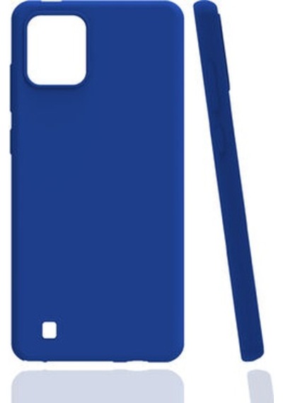 Realme C11 2021 Kılıf Esnek Ve Hafif Yapılı Soft Touch Premium Silikon Kapak Ryc/biye Mavi