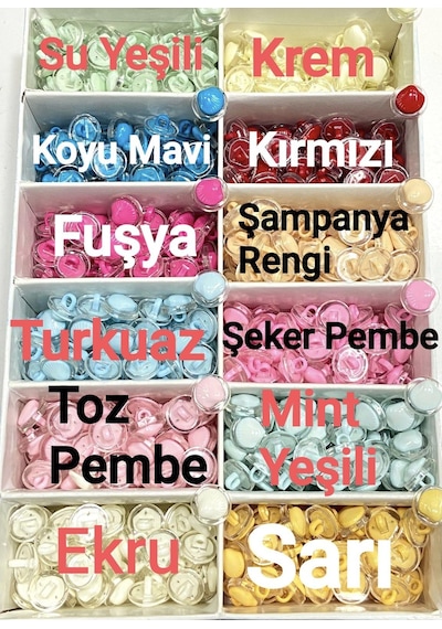 Bebek Düğmesi / Midye Model / 10 Adet - Şeker Pembe
