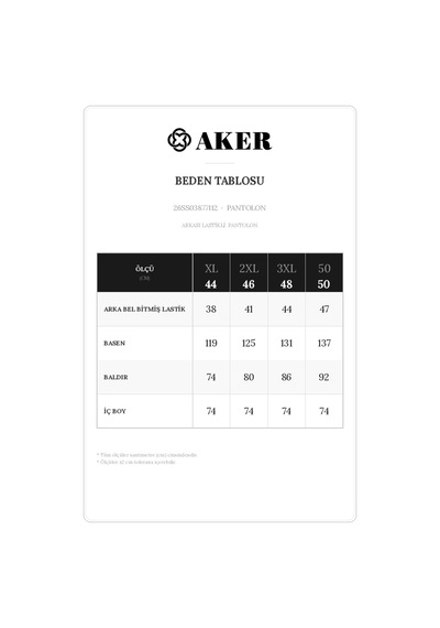 Aker Zümrüt Arkası Lastikli Pantolon Zümrüt Zümrüt