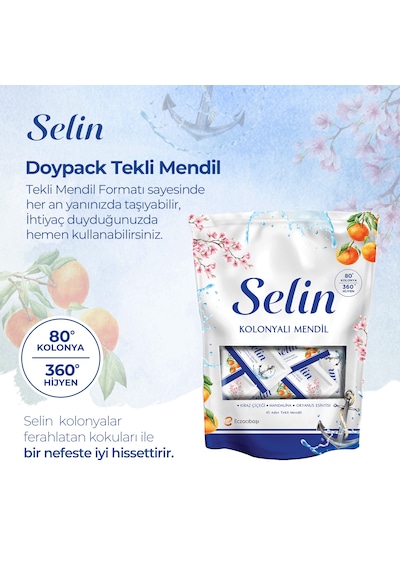 Selin Kolonyalı Mendil - 45 Adet