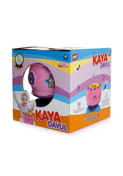 Birlik Oyuncak Pilli Işıklı Sesli Kaya Davul Pembe