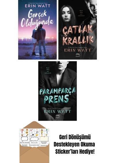 Gerçek Olduğunda + Düşmüş Vâris Royal Serisi 5. Kitap + Çarpık Saray Royal Serisi 3. Kitap