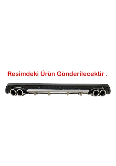 Citroen C4 Uyumlu Gri Difüzör Çiftli Yuvarlak Egzoz Görünümlü D Tip Difizör