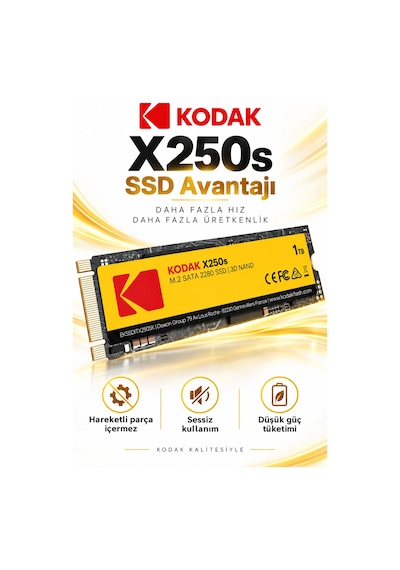 X250s 1tb M.2 Sata 2280 Ssd 520 Mb/s Okuma 500 Mb/s Yazma Hızlı Ssd