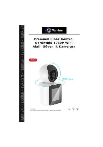 Premium Cihaz Kontrol Görüntülü 1080p Wifi Akıllı Güvenlik Kamerası Çok Renkli