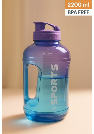 2200 Ml Su Şişesi Motivasyon Matara  Matarası Bpa Free