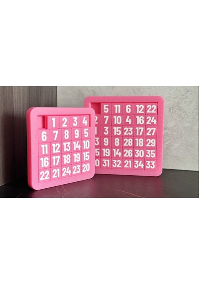 3d Baskı Kaydırmalı Sayı Bulmacası 5 5 , 6 6 Sliding Puzzle Zeka Oyunu