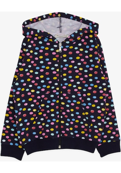 Breeze Kız Bebek Hırka Renkli Puantiye Desenli 9 Ay-3 Yaş, Lacivert-lacivert Lacivert