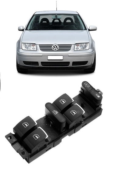 Vw Volkswagen Bora 1999-2005 Uyumlu Sol Ön Dörtlü Cam Açma Düğmesi Krom Detaylı 3bd959857