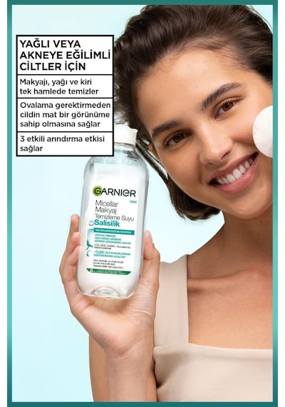 Salisilik Micellar Makyaj Temizleme Suyu 400ml 3600542661706-11186 Salisilik Micellar Makyaj Temizleme Suyu 400ml 3600542661706-11186