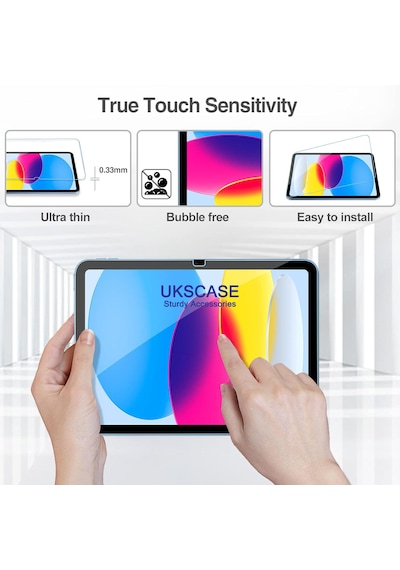 Apple iPad  A16 11. Nesil 2025 / 10. Nesil 2022 Modelleri İle Uyumlu Temperli Cam Ekran Koruyucu 2 Adet