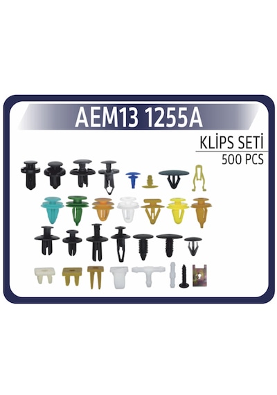 Araç Karışık Klips Seti 30 Tip - 500 Adet
