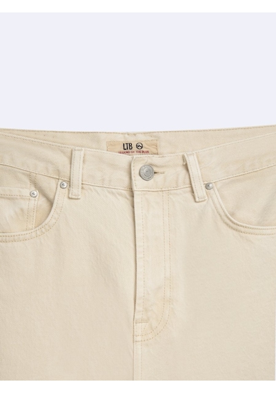 LTB Vanetta Zıp Fermuarlı Straight Krem Jean Pantolon