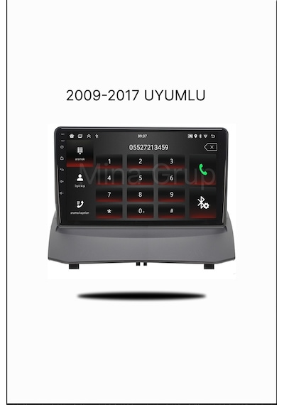 Snp Serisi Ford Fiesta Uyumlu 9" 4-64 Gb Multimedya Android Teyp 2009-2017 Dıştan Geçme Tablet Çerçeveli 9"