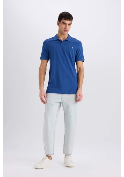 DeFacto %100 Pamuk Slim Fit Dar Kesim Polo Yaka Kısa Kollu Tişört D7665AX25SPBE815