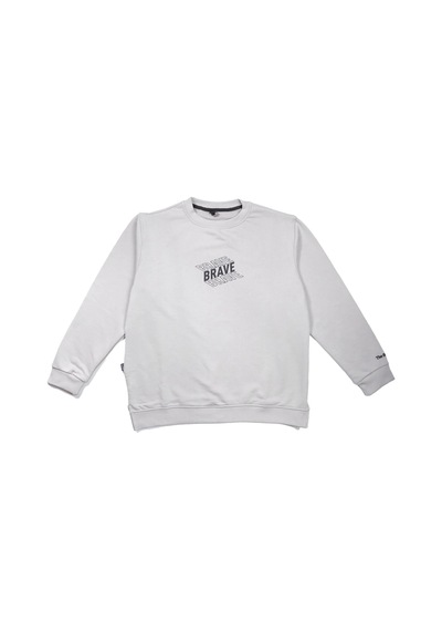 Bigümex The Brave Premium Erkek Sweatshirt 3 Iplik Gri