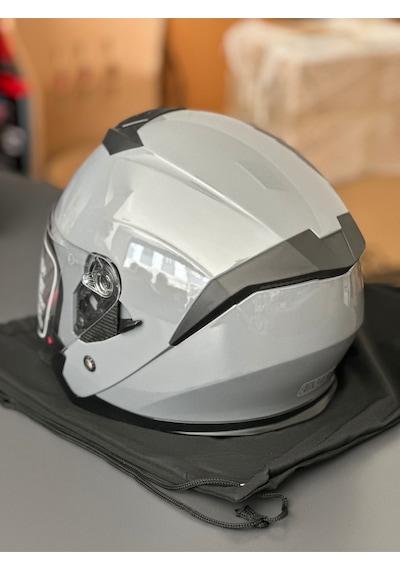 Motokaskk Güneş Gözlüklü Jk Güneş Gözlüklü Yarım Kask / Ece Sertifikalı / Nardo Gri Gri