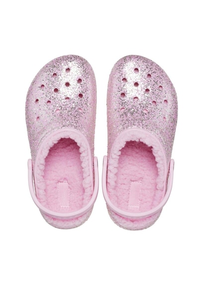 Crocs Classic Lined Glitter Clog K Pembe