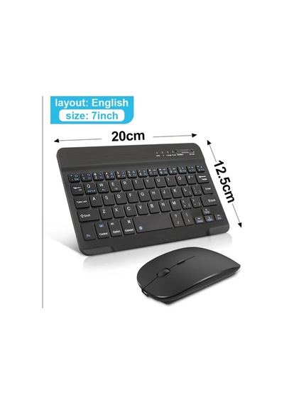 Bluetooth + Usb Wireless Klavye Mouse Seti Sessiz Şarjlı Bt+usb Mouse & Keyboard Set
