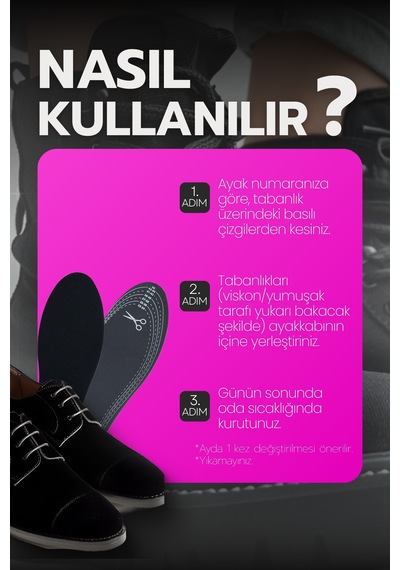 Silver Polar Kumaşlı Termal Ayakkabı Tabanlığı - Yumuşak Dokulu Kışlık Taban 35-45