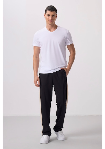 Tommy Life Beyaz Basic Kısa Kol Standart Kalıp V Yaka Erkek T-shirt - 87912 001