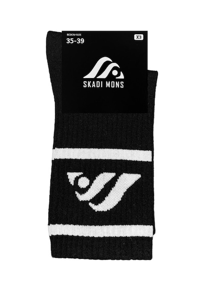 Skadi Mons Logo Tennis 2 Pack Unisex Çorap 1605030523-903 Siyah