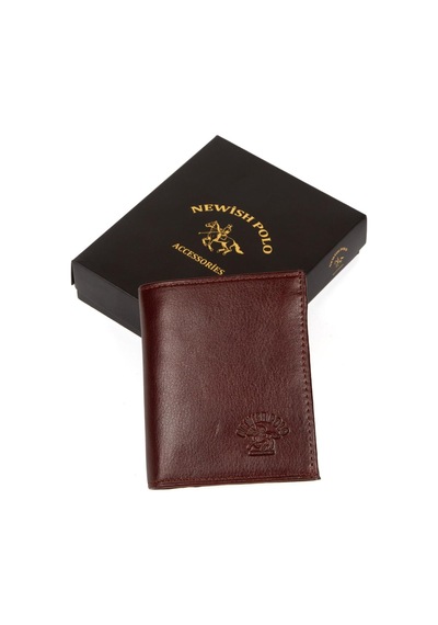 Newish Polo Horizons Hakiki Deri Cüzdan Kahverengi - Erkek Kahverengi
