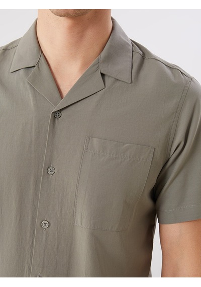 Lcwaıkıkı Classic Haki Regular Fit Modal Karışımlı Erkek Gömlek