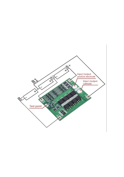 Hubstein 3s 25a 12v Balans 18650 Bms Lipo Lityum Pil Batarya Şarj