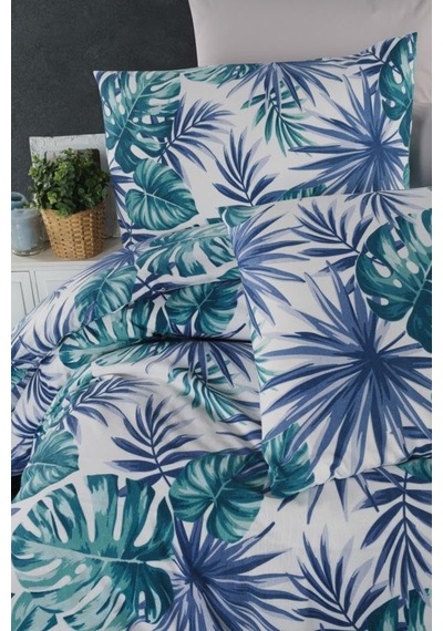 Verde Çift Kişilik Nevresim Takımı Ranforce Pamuk Mavi 200x220 Diğer