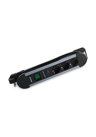Ayrex Spgks03 1.5m 3g1.5mm2 900 Joule 3lü Akım Kor. Gri Priz Çoklayıcı Genel