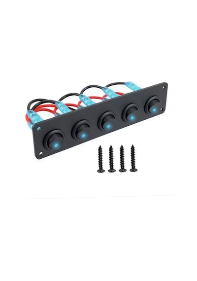 Shuıvan On-off Anahtarlı Switch Panel 5'li Mavi Işık-1039
