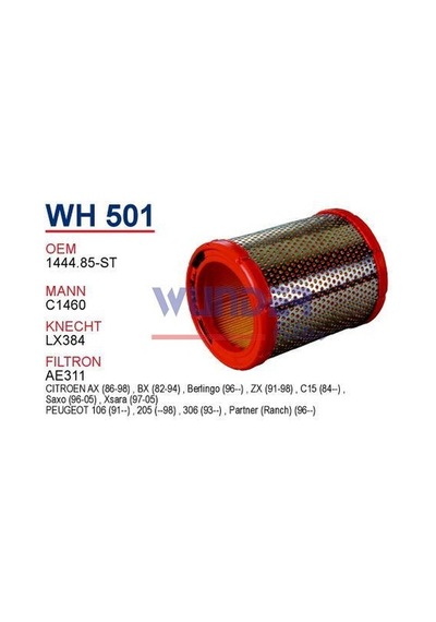 WUNDER WH501 HAVA FİLTRESİ - PEUGEOT 106-306-405