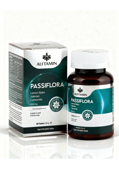 Passiflora Lemon Balm Valerian 1000 Mg 60 Kapsül