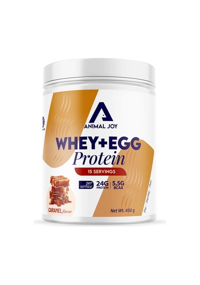 Whey + Yumurta Akı Kompleks Protein Tozu - Karamel Aromalı - 15 Servis - 450 Gr