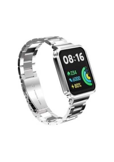 Lexroo Xiaomi Redmi Watch 2 Lite Metal Kordon - Gümüş