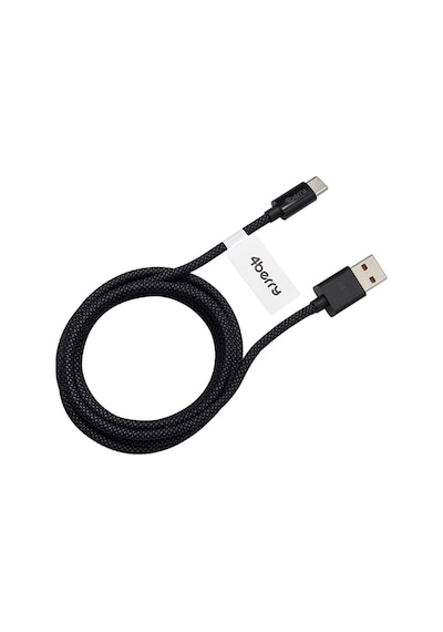 Eco-acs Usb-a To Type-c 66w Örgülü Hızlı Şarj Kablosu 2 Metre Süper Hızlı Şarj & Data Kablosu Dayanıklı Uzun Kablo Siyah