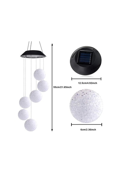 Greentech Güneş Enerjili Renk Geçişli Kristal Top Aydınlatma/gt-sl10 Çok Renkli